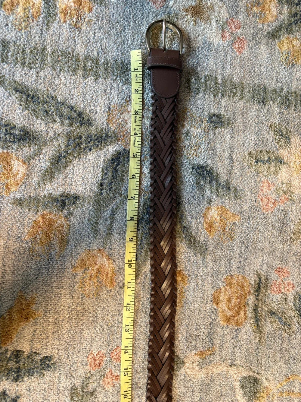 JCREW 100% Buffalo Leather Braided Belt 2024 Brown L/XL - Picture 2 of 8